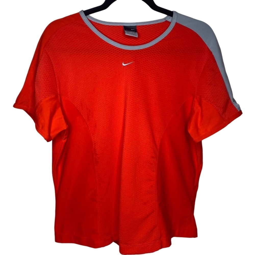 NIKE Sphere Dry Athletic T-shirt - Orange/Gray - XL(16-18)